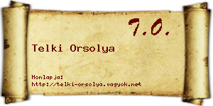 Telki Orsolya névjegykártya